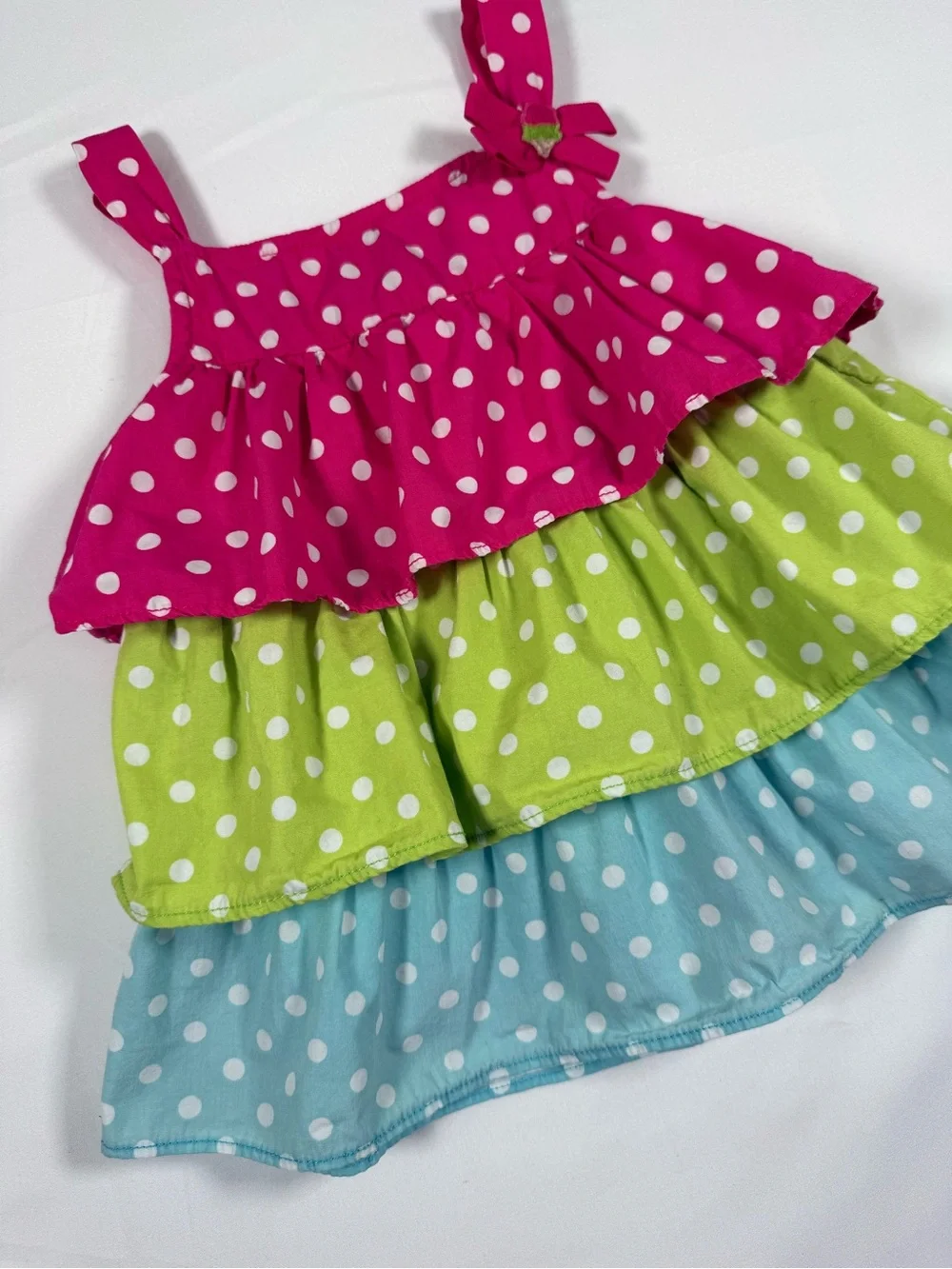 GYMBOREE Girls Ice Cream Sweetie Tiered Polka Dot Dress 4T 2012 Preppy Cottage